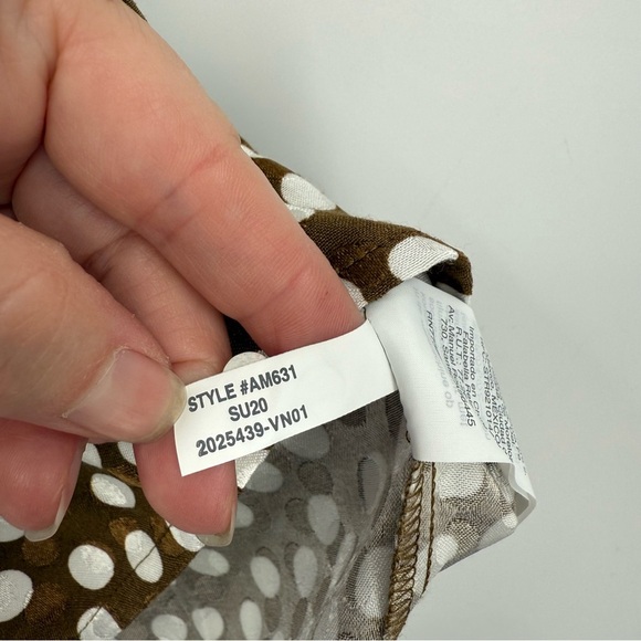 J. Crew Princess Cut Peplum Jacquard Dot Sleeveless Top Romantic Pecan Ivory 6 - Picture 8 of 12